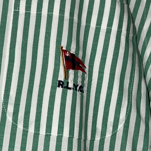 Ralph Lauren flag logo striped button down - Picture 2 of 4